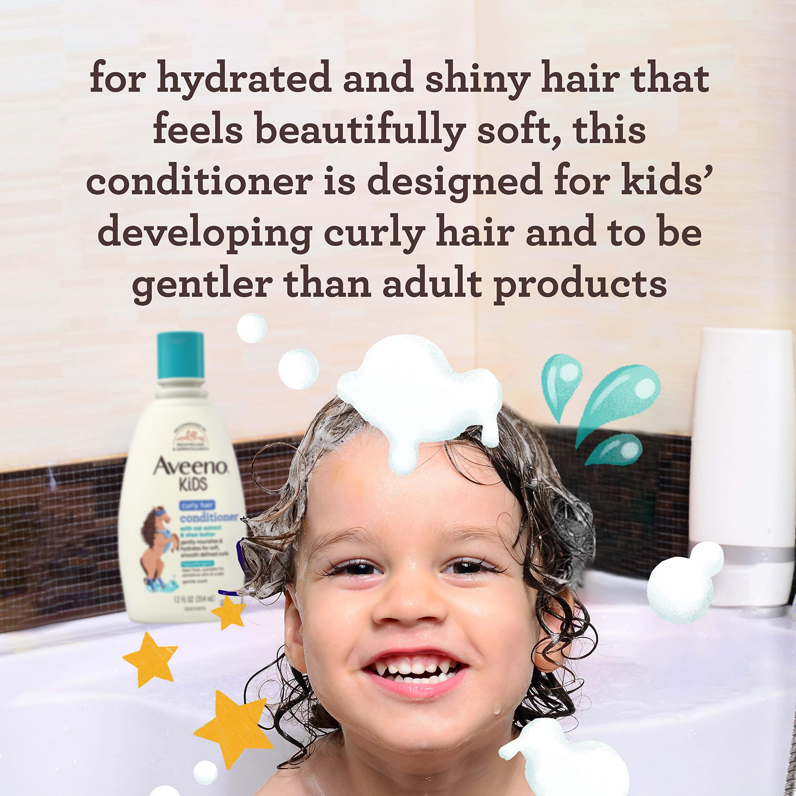 Aveeno Kids Coily & Curly Shampoo with Oat Extract & Shea Butter (12 fl oz)