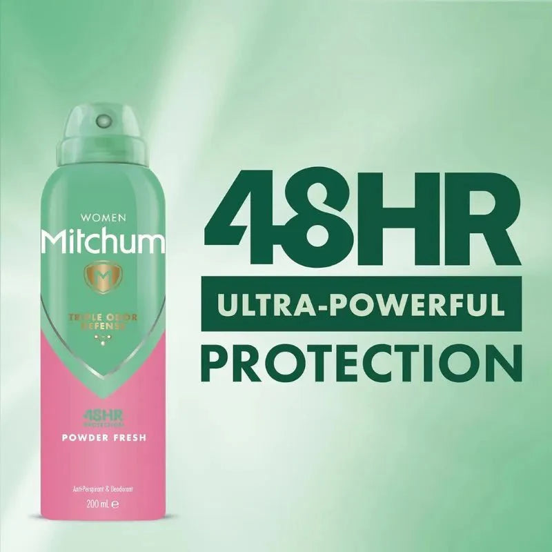 Mitchum Women Triple Odor Defense Powder Fresh Deodorant 200ml