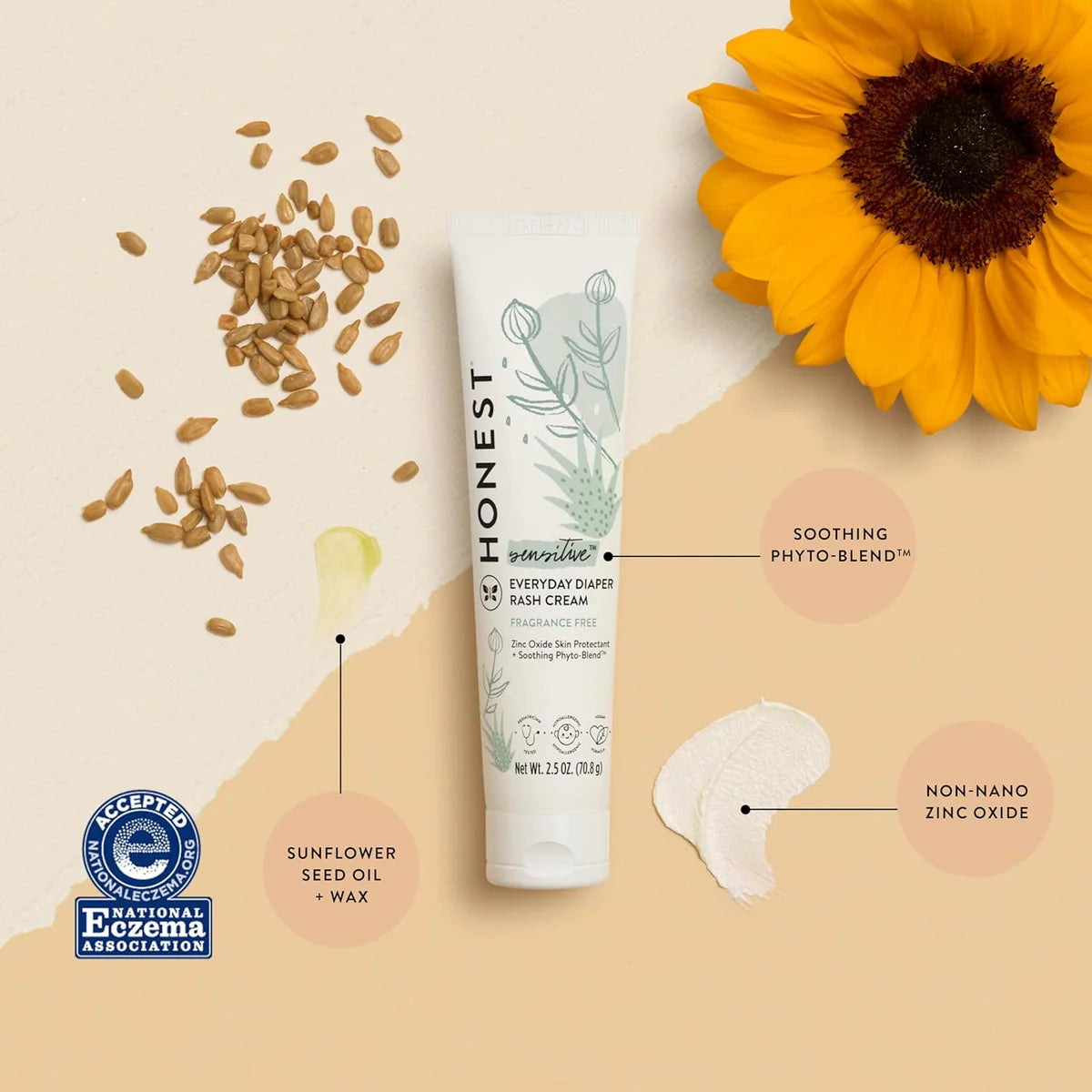 The Honest Company Baby Everyday Nappy Rash Cream (70.8g)