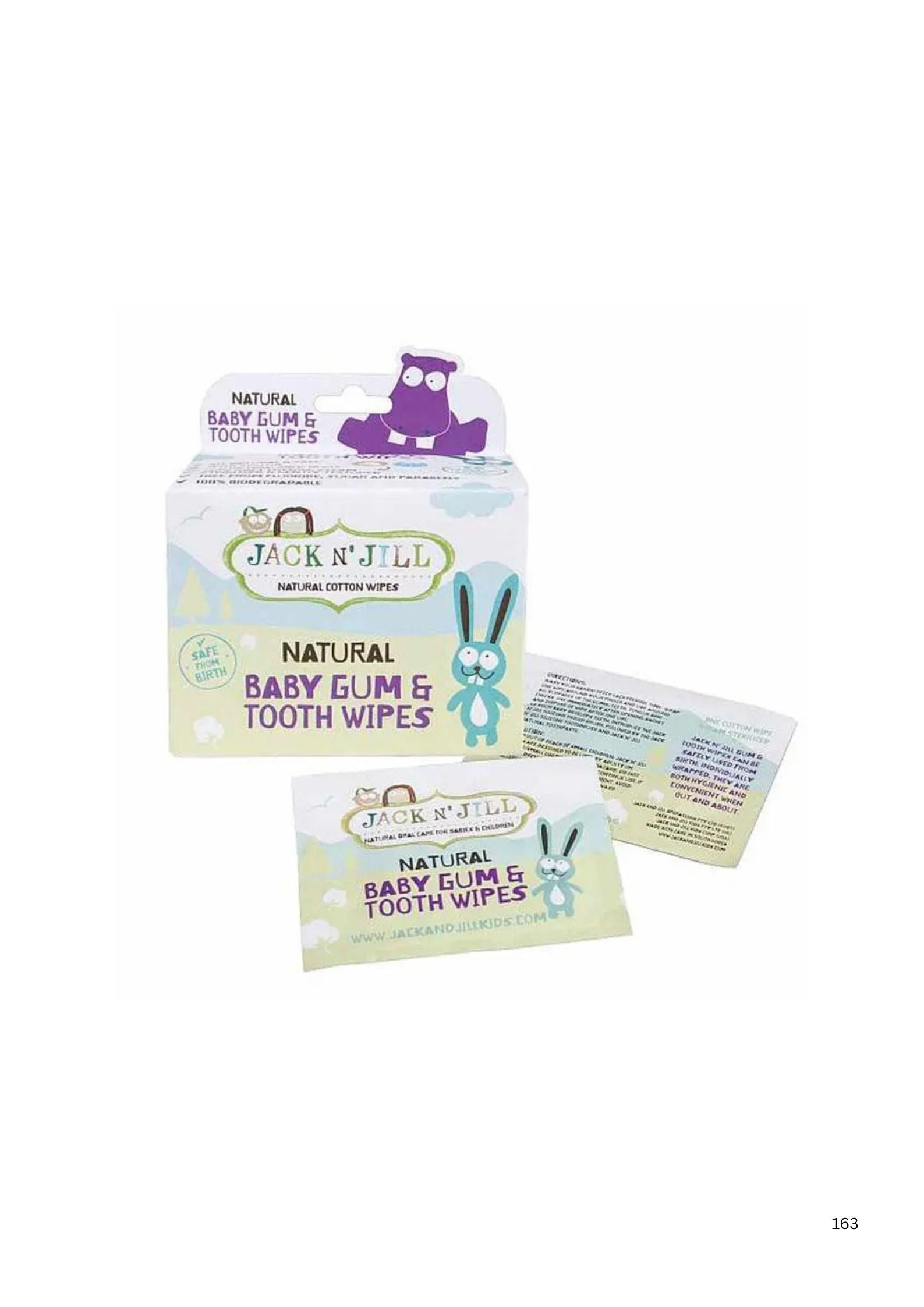 Jack N’ Jill Natural Baby Gum & Tooth Wipes (25 wipes)