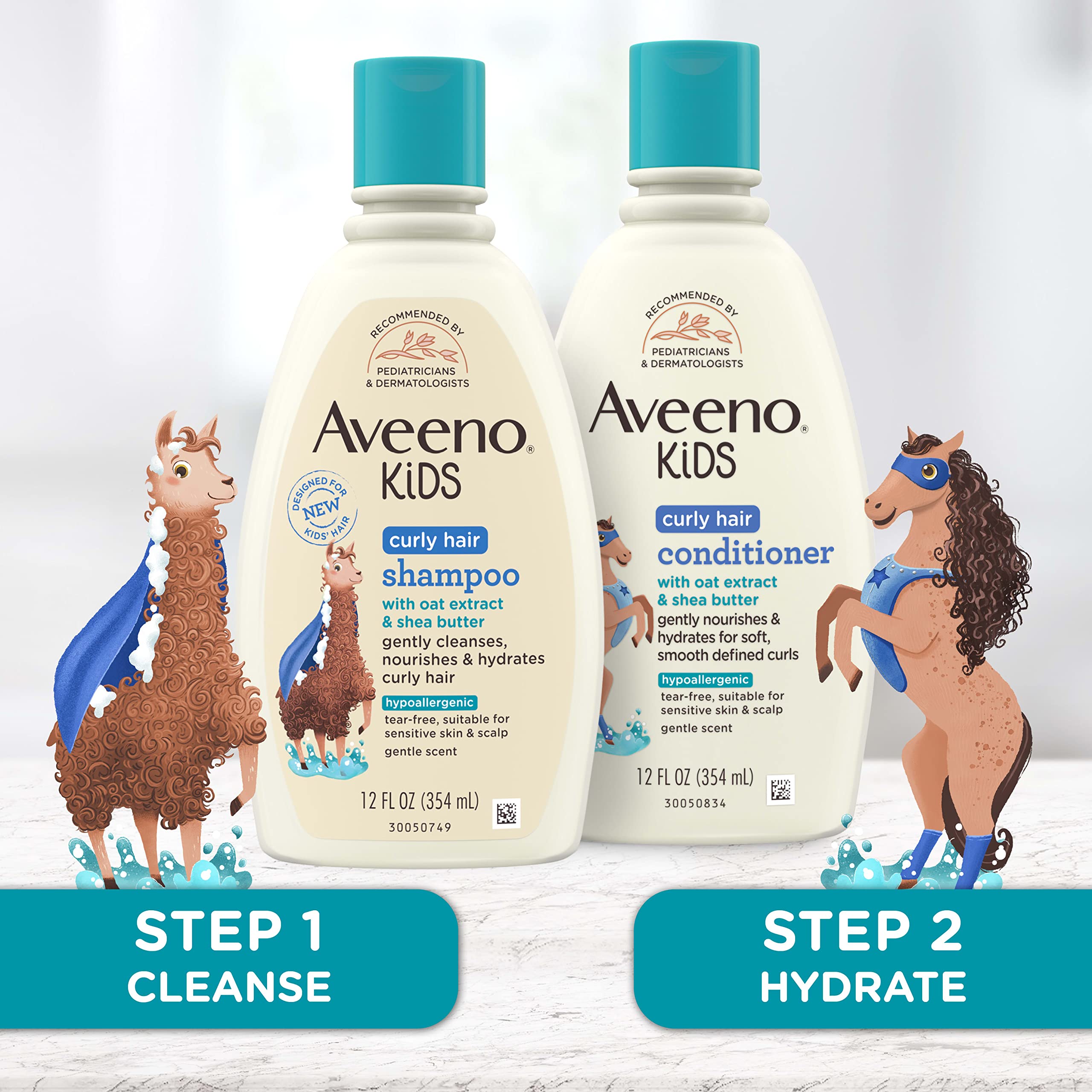 Aveeno Kids Coily & Curly Shampoo with Oat Extract & Shea Butter (12 fl oz)