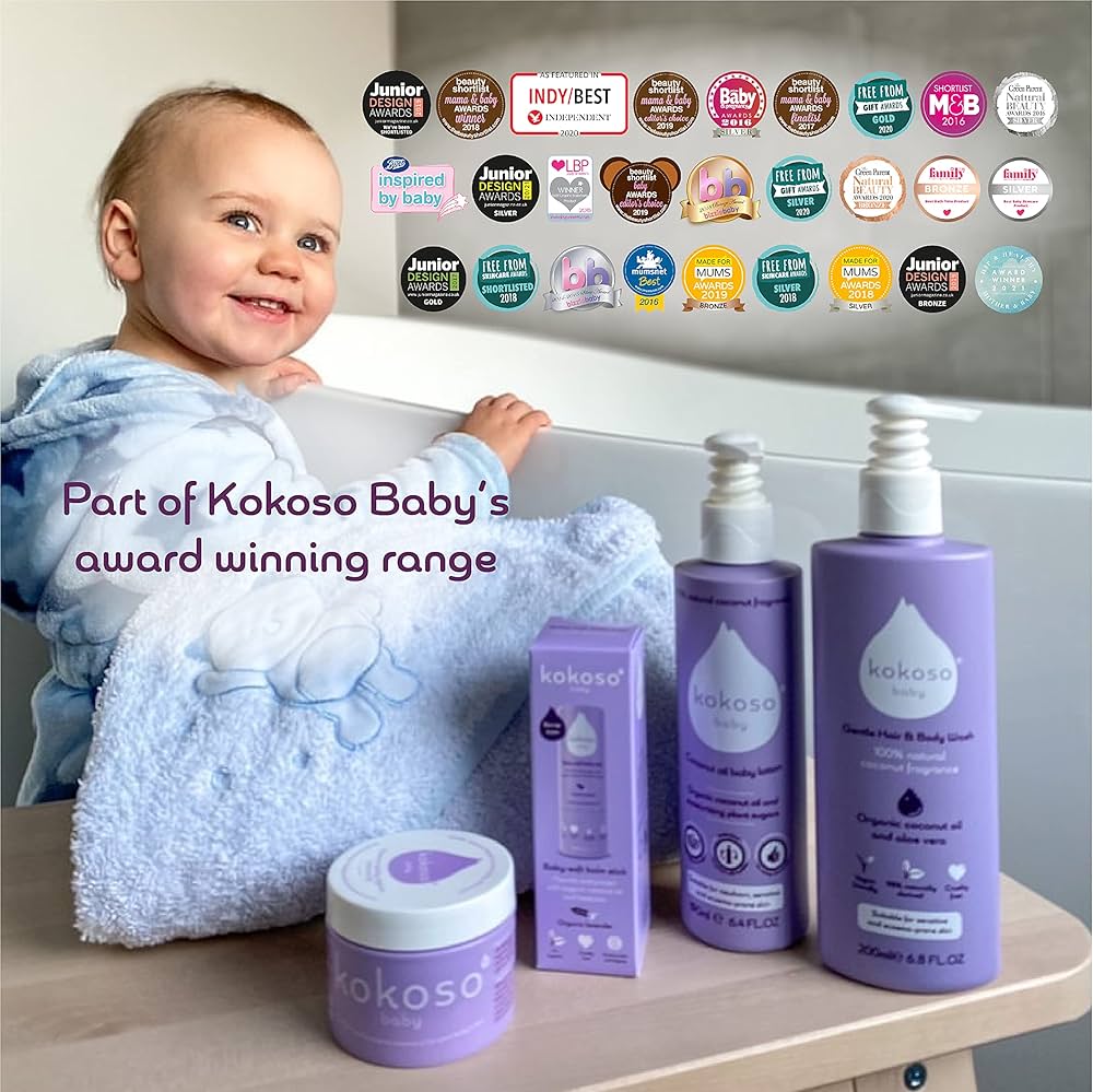 Kokoso Baby Hair & Body Wash with Organic Coconut Oil & Aloe Vera (200ml)