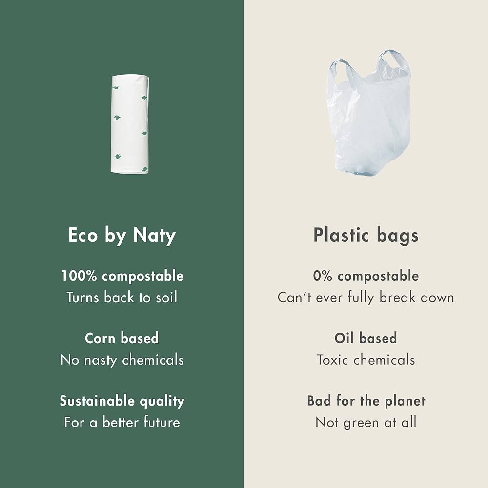 Eco by Naty 100% Compostable Nappy Sacks