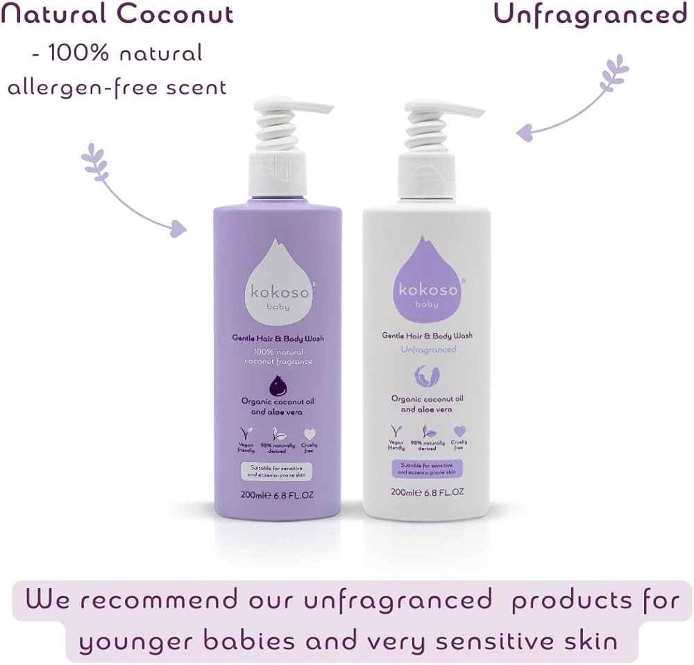 Kokoso Baby Hair & Body Wash with Organic Coconut Oil & Aloe Vera (200ml)