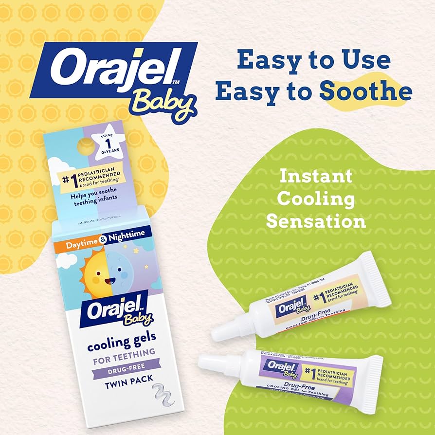 Orajel Baby Daytime & Nighttime Cooling Gels Twin Pack (5.1g each tube)