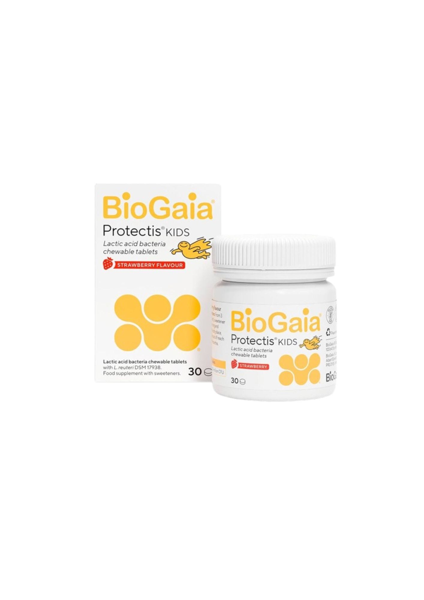 BioGaia ProTectis Probiotics Strawberry Flavoured - 30 Chewable Tablets