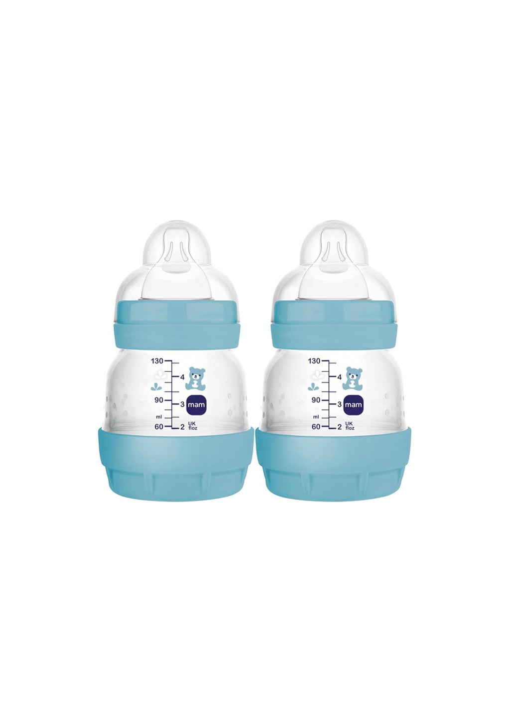 MAM Easy Start Anti-Colic Bottles, Extra Slow Flow Size (130ml) - Pack of 2
