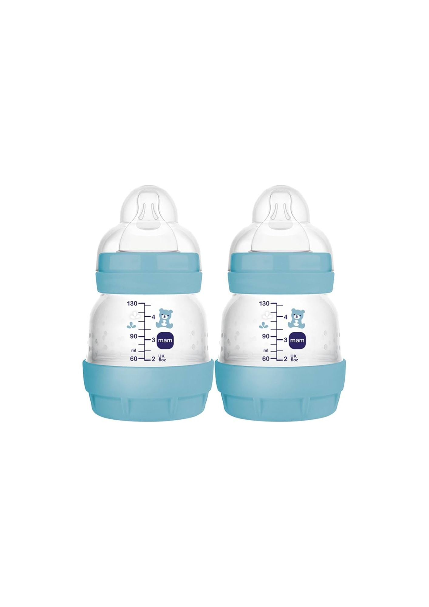 MAM Easy Start Anti-Colic Bottles, Extra Slow Flow Size (130ml) - Pack of 2