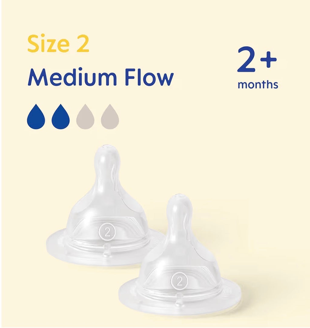 MAM Bottle Teats - Medium Flow Size 2 (2+ months) - 2 pack