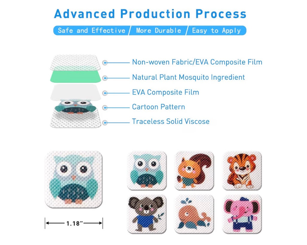 Buggy Bands Mosquito Patches Stickers for Kids & Adults - 90 pack