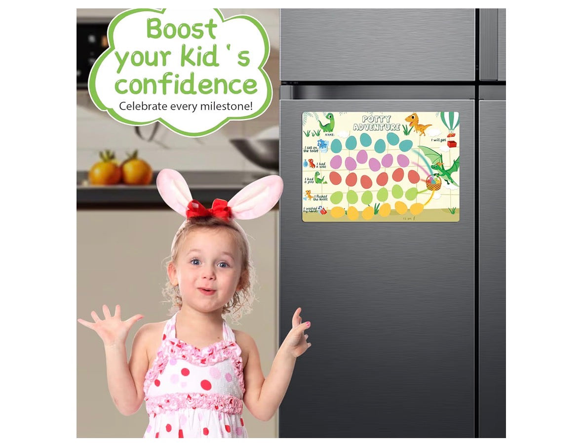 Dinosaur Reusable Potty Training Chart