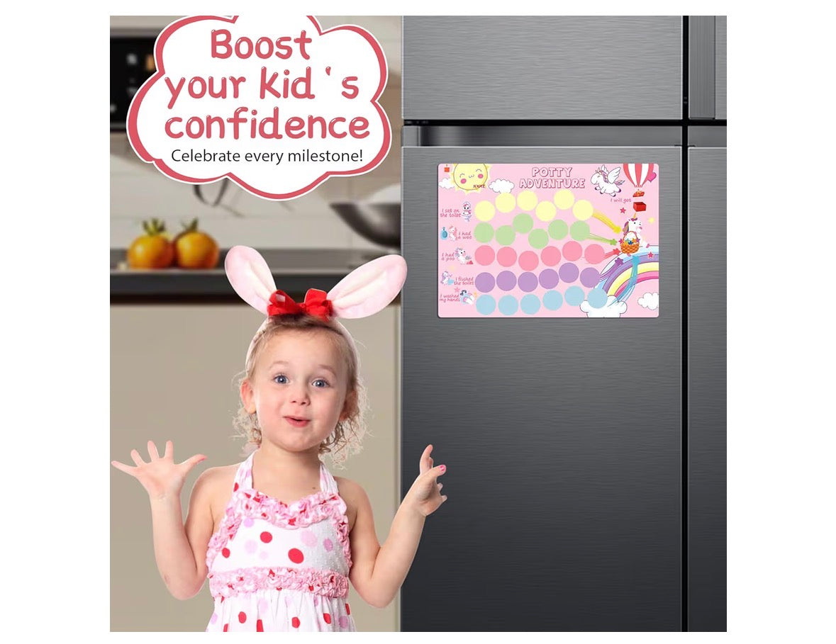 Unicorn Reusable Potty Training Chart