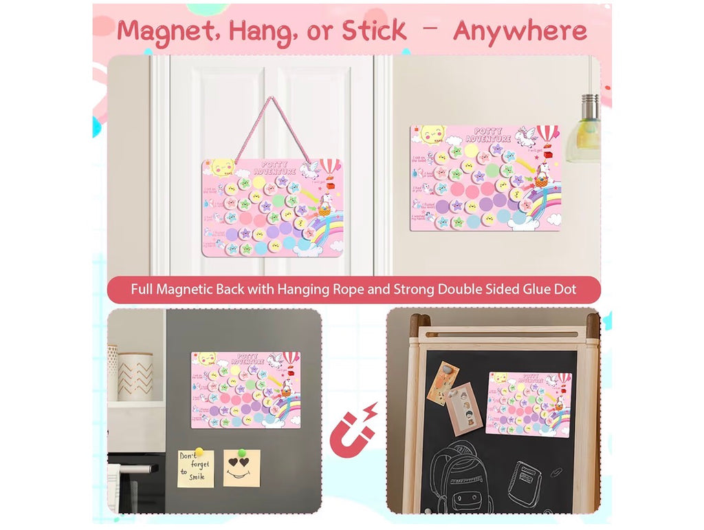 Unicorn Reusable Potty Training Chart