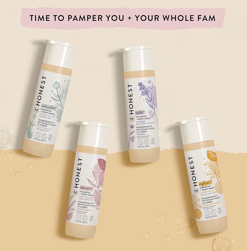 The Honest Company Baby 2-in-1 Cleansing Shampoo & Body Wash – Calendula + Aloe (295ml)