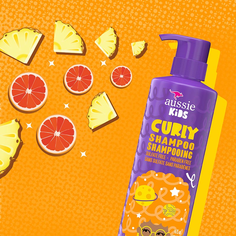 Aussie Kids Curly Shampoo, Sunny Tropical 475ml